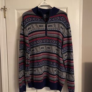 Men’s Vineyard Vines Fair Isle 1/4 Zip LARGE